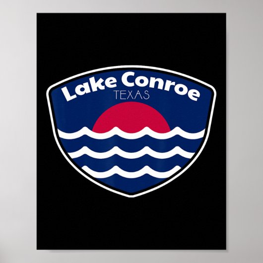 Lake Conroe Texas Vissen Poster (Voorkant)