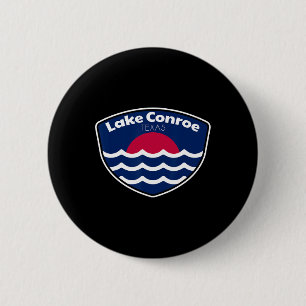 Lake Conroe Texas Vissen  Ronde Button 5,7 Cm