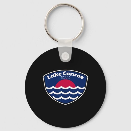 Lake Conroe Texas Vissen Sleutelhanger (Voorkant)