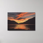 Lake Crescent bij Sunset Canvas Afdruk (Voorkant)