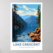 Lake Crescent Olympisch Nationaal Park Reisprint Poster (Voorkant)