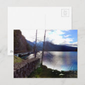 Lake Crescent voor US Route 101 Briefkaart (Voorkant / Achterkant)
