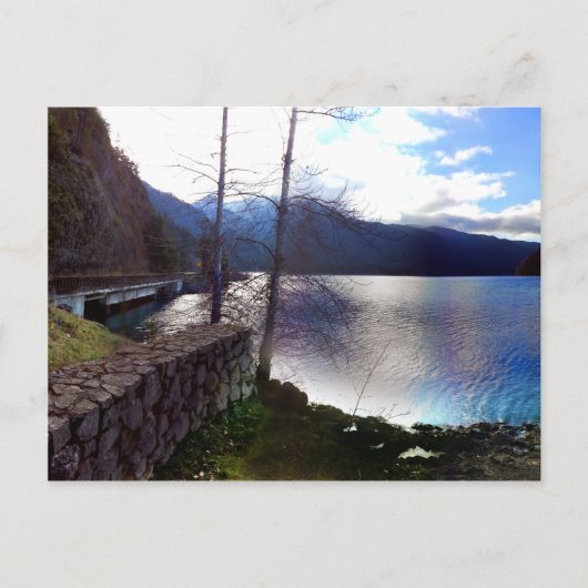 Lake Crescent voor US Route 101 Briefkaart (Voorkant)