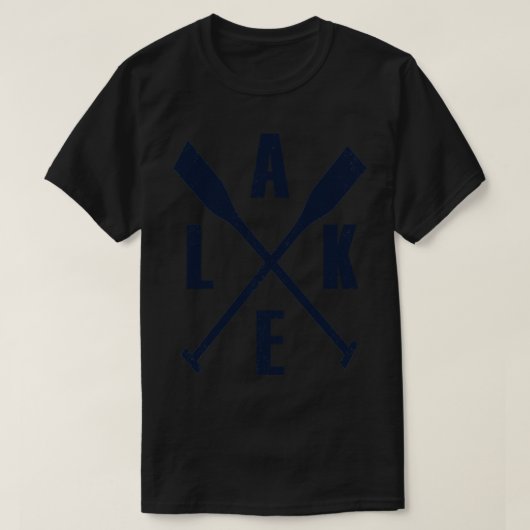  Lake Criss Cross Paddle Oars Summer Boatin T-shirt (Design voorkant)