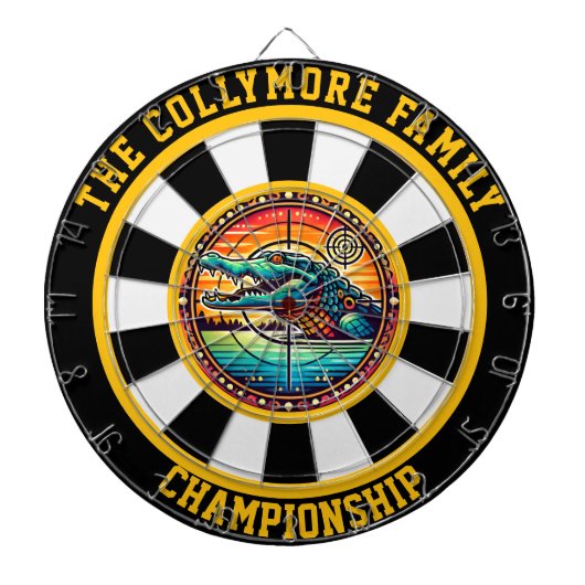 Lake Crocodile Bullseye Design Dartbord (Voorkant)