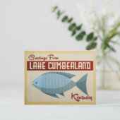 Lake Cumberland Fish Vintage Travel Briefkaart (Staand voorkant)