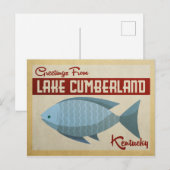 Lake Cumberland Fish Vintage Travel Briefkaart (Voorkant / Achterkant)