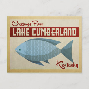 Lake Cumberland Fish Vintage Travel Briefkaart