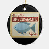 Lake Cumberland Fish Vintage Travel Keramisch Ornament (Links)