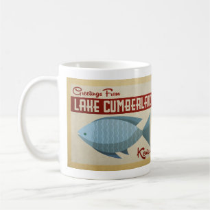 Lake Cumberland Fish Vintage Travel Koffiemok
