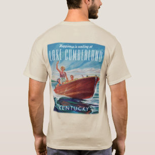 Lake Cumberland Kentucky  Boat Back Print T-shirt