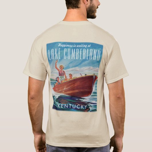 Lake Cumberland Kentucky  Boat Back Print T-shirt (Achterkant)