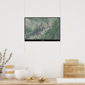 Lake Cumberland Kentucky, Kentucky satelliet poste Poster (Keuken)