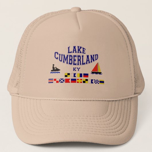 Lake Cumberland KY Sig Flag Trucker Pet (Voorkant)