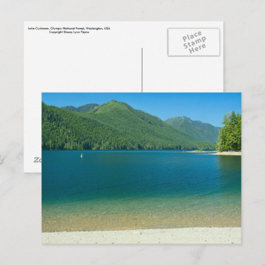 Lake Cushman Beach Briefkaart (Voorkant / Achterkant)