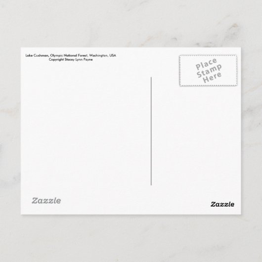 Lake Cushman Beach Briefkaart (Achterkant)