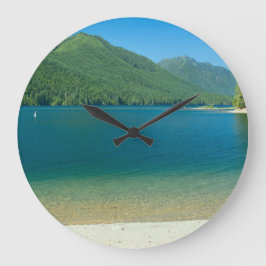 Lake Cushman in Summer Clock Grote Klok