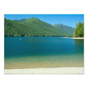 Lake Cushman Summer Print Foto Afdruk