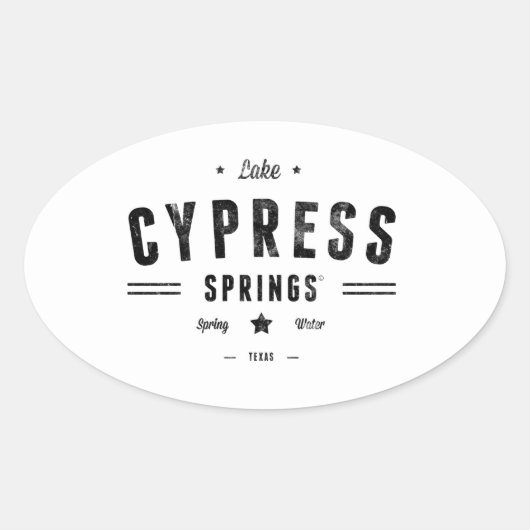 Lake Cypress Springs Ovale Sticker (Voorkant)