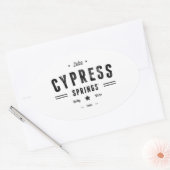 Lake Cypress Springs Ovale Sticker (Envelop)