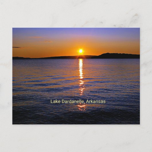 Lake Dardanelle, Arkansas zonsondergang Briefkaart (Voorkant)