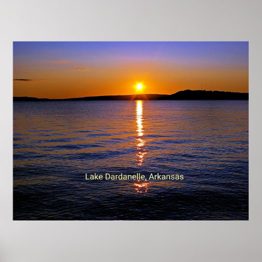 Lake Dardanelle, Arkansas zonsondergang Poster (Voorkant)