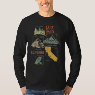 Lake Davis Mountains Wandelen Californië Ret T-shirt