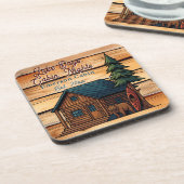 Lake Days, Cabin Nights Personlized Bier Onderzetter (Linkerzijde)