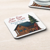 Lake Days, Cabin Nights Personlized Bier Onderzetter (Linkerzijde)