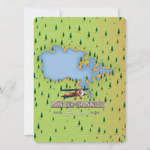 Lake Der-Chantecoq, frankrijk Lake Map