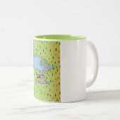 Lake Der-Chantecoq, frankrijk Lake Map Tweekleurige Koffiemok (Voorkant rechts)