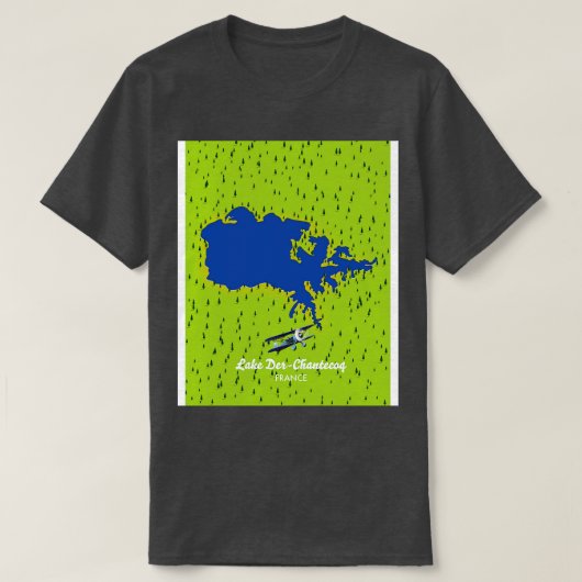 Lake DerChantecoq kaart T-shirt (Design voorkant)