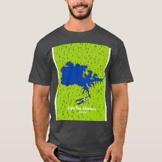 Lake DerChantecoq kaart T-shirt