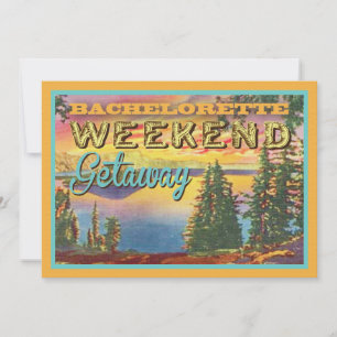 Lake Destination Bachelorette Weekend Party Invite Kaart
