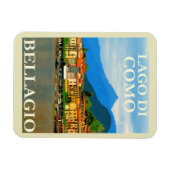 Lake di Como, Bellagio, Italië, Retro Travel Magneet (Horizontaal)