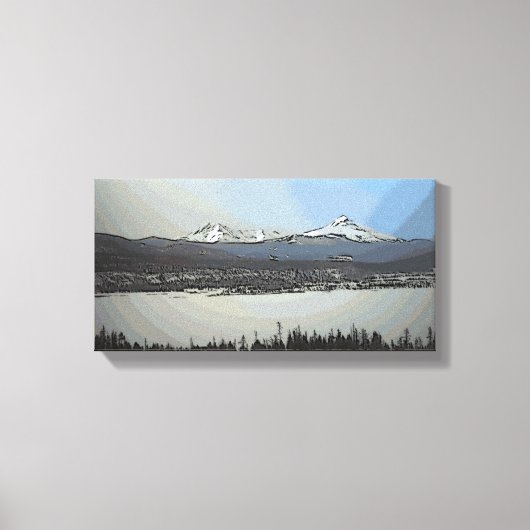 Lake Dillon Colorado schilderachtig kunstdoek Canvas Afdruk (Voorkant)