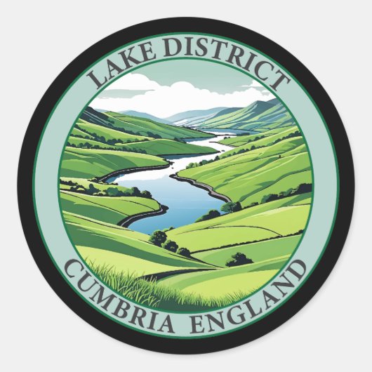 Lake District Cumbria, Engeland Ronde Sticker (Voorkant)