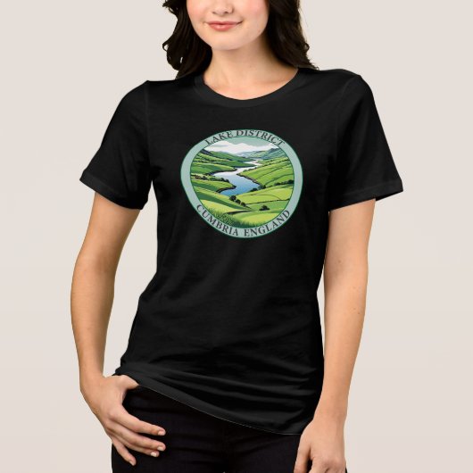 Lake District Cumbria, Engeland Tri-Blend Shirt (Voorkant)