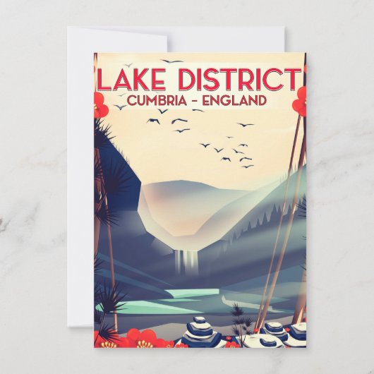 Lake District Cumbria Vakantieposter Kaart (Achterkant)