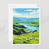 Lake District Engeland Reizen  illustratie Briefkaart (Voorkant / Achterkant)