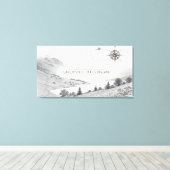 Lake District Engeland Trails Inkt Schets Muurkuns Canvas Afdruk (Insitu (Houten vloer))