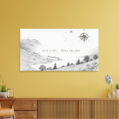 Lake District Engeland Trails Inkt Schets Muurkuns Canvas Afdruk (Insitu (Woonkamer))