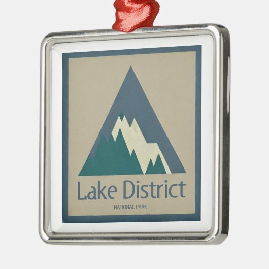 Lake District Nationaal Park Rustiek Metalen Ornament (Links)