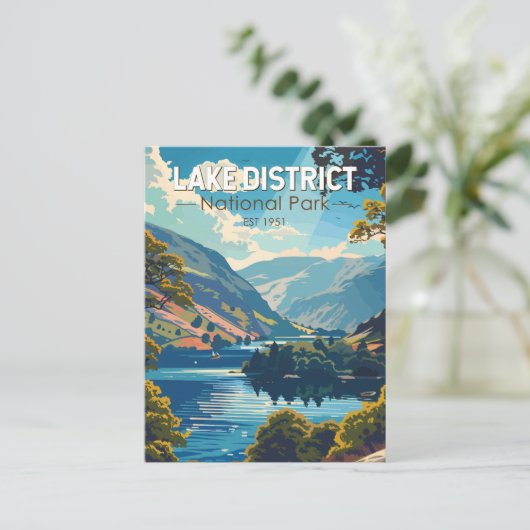 Lake District National Park England Reiskunst Briefkaart (Staand voorkant)