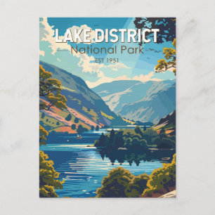 Lake District National Park England Reiskunst Briefkaart