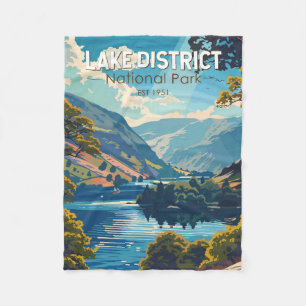 Lake District National Park England Reiskunst Fleece Deken
