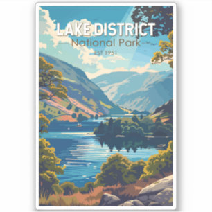 Lake District National Park England Reiskunst Sticker