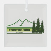 Lake District National Park Green Stripes Glas Ornament (Achterkant)