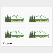 Lake District National Park Green Stripes Rechthoekige Sticker (Vel)