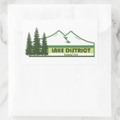 Lake District National Park Green Stripes Rechthoekige Sticker (Tas)